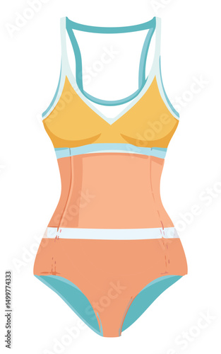 cheerful yellow pink athletic bra