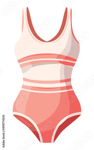 Pink White Sports Bra