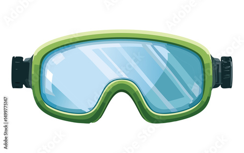green swim goggles for a clear underwater view