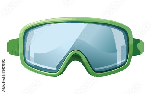 green swim goggles for bright water fun