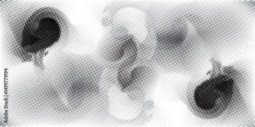 grunge Halftone white and black dots pattern and black gradient grunge texture background. Dotted line comic sport style vector illustration