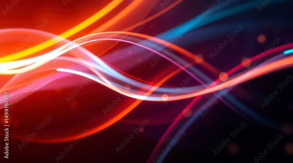 Naklejka premium Abstract Luminous Lines Background