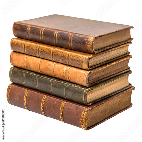 Wallpaper Mural old books isolated on white background Torontodigital.ca