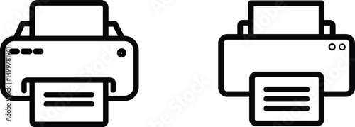 Office Document Printing Printer Vector Icon