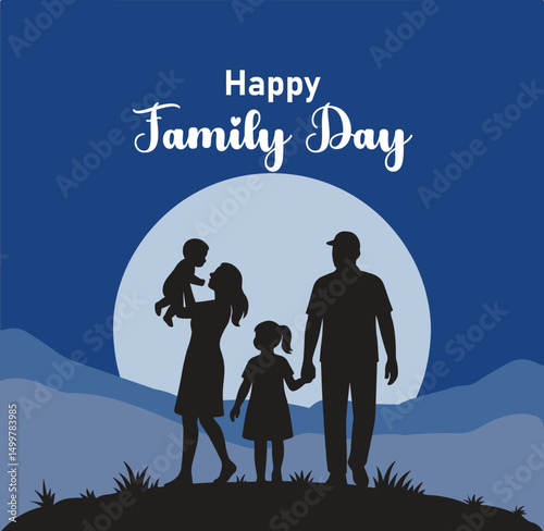 International Day of Families, illustration, family day. social media post, International Day of Families poster, story. banner, Families day poster, International Day of Families banner, happy, post,