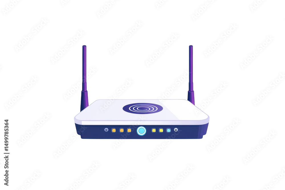 Fototapeta premium Empowering connectivity with a modern wireless router your gateway to seamless streaming and on transparent background