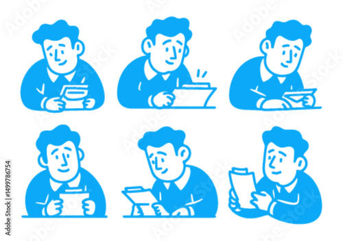 Creative Doodle Linework of a Person Engaged in Drawing Activities
