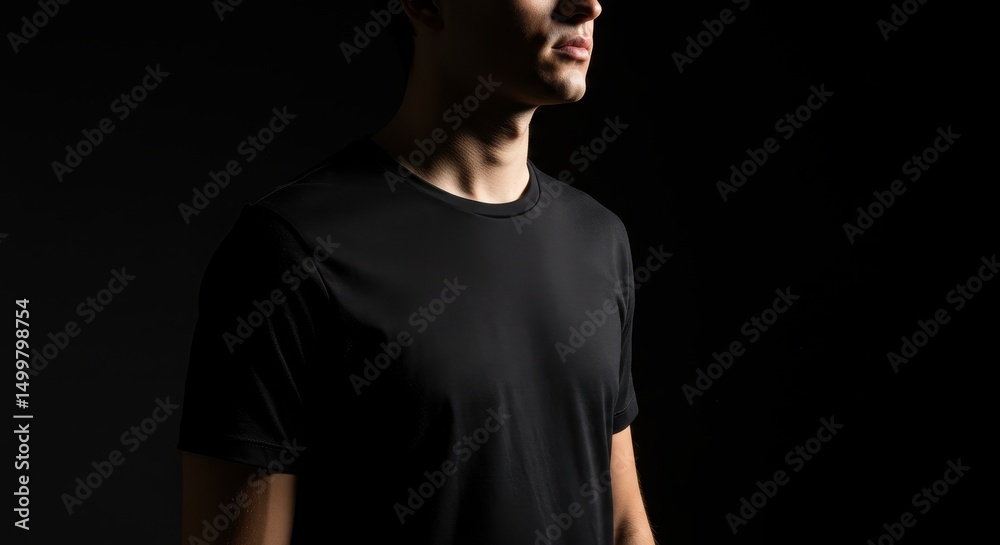 Realistic Black T-Shirt Mockup High-Resolution Apparel Template for Design Presentations Realistic Black T-Shirt Mockup High-Resolution Apparel Template for Design Presentations