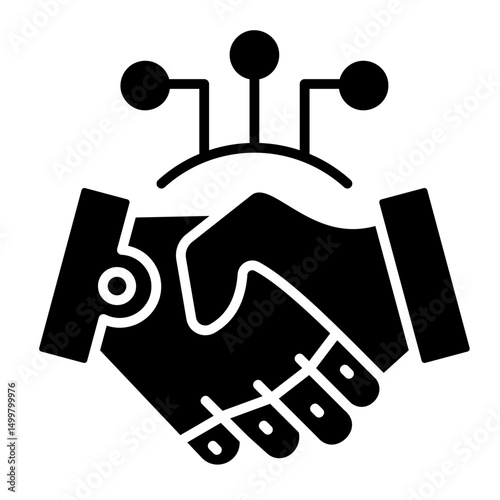 Human Ai Alliance  Icon Element For Design	
