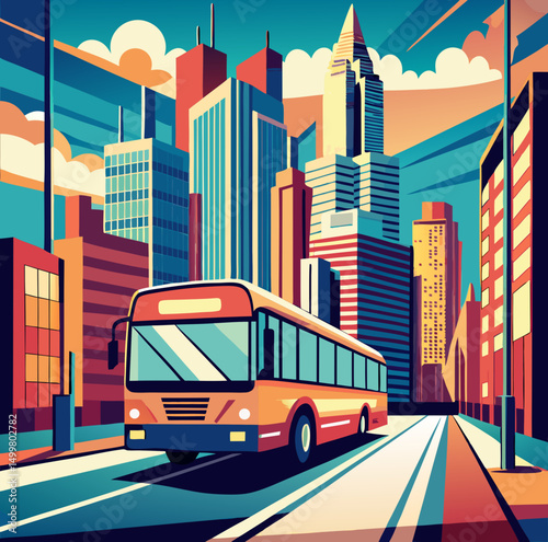london bus and city