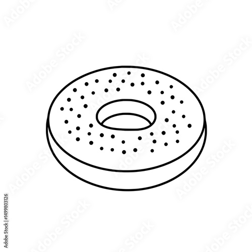 Bagel icon representing concepts of breakfast and bakery goods