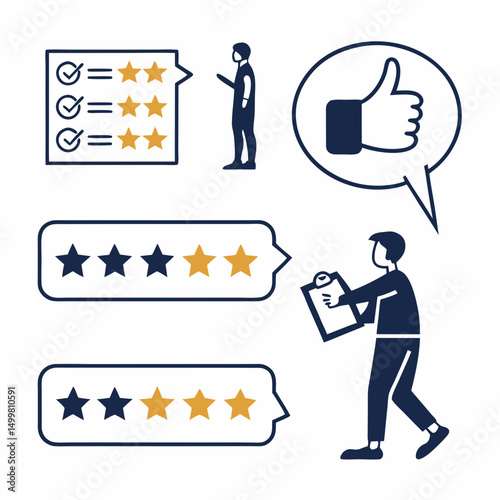 Customer feedback review stars rating survey
