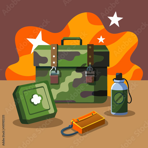vector illustration of a camping trip