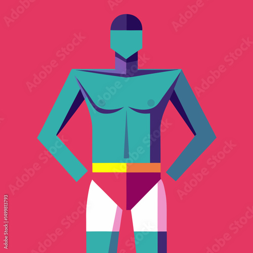 vector illustration of a female mannequin