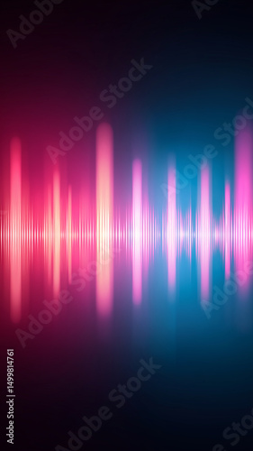 Hightech sound frequency waves pulsating with rhythmic energy