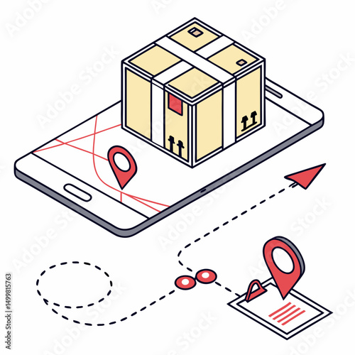 Online package tracking delivery smartphone app