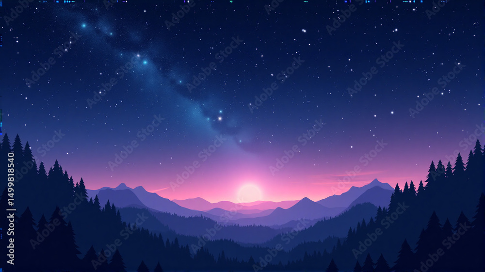 Fototapeta premium sunrise in the mountains