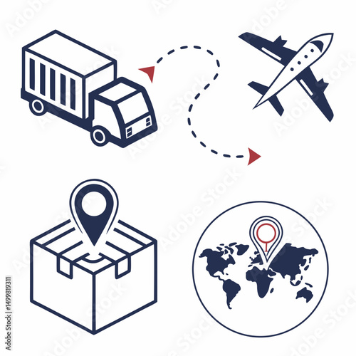 Global shipping logistics air freight delivery service