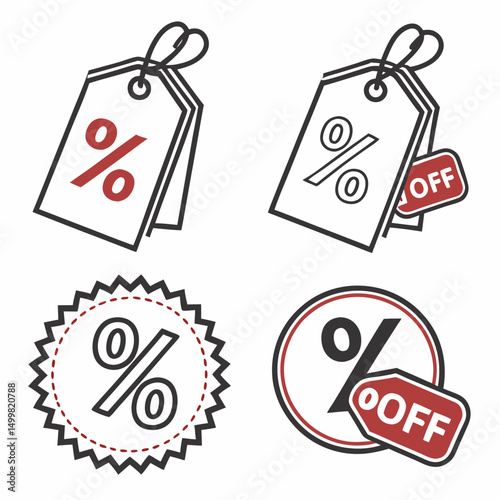 Discount sale tags percentage off offers promotion