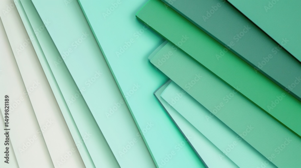 Obraz premium aesthetic background in mint green shades, fresh and light, subtle gradients and clean textures