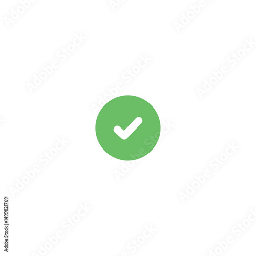 Free Download Green checkmark icon logo flat vector design - GFXLoad