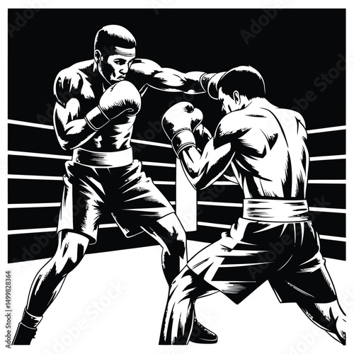 boxer girl with boxing gloves