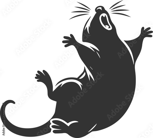 Mole vector animal drawing silhouette
