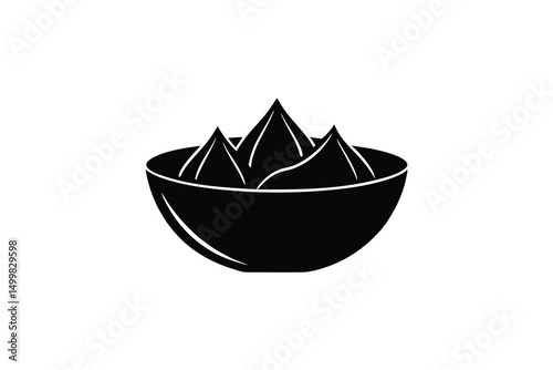 bowls on white background