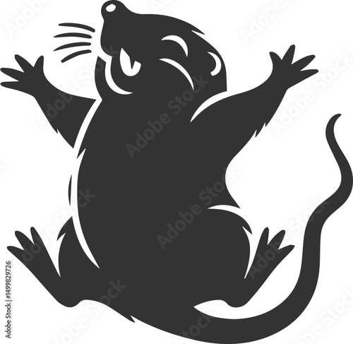 Mole vector animal drawing silhouette
