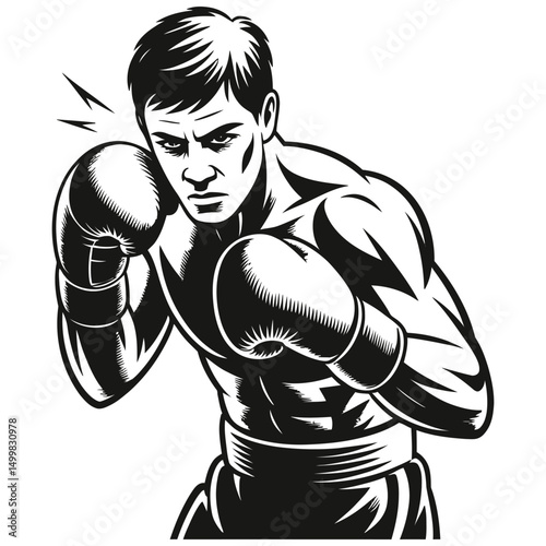 boxer girl with boxing gloves
