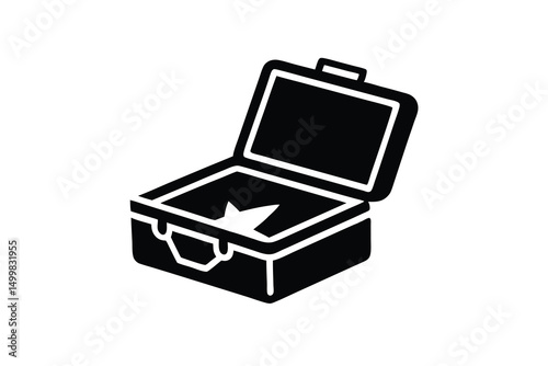 Open silhouette lunchbox box container case