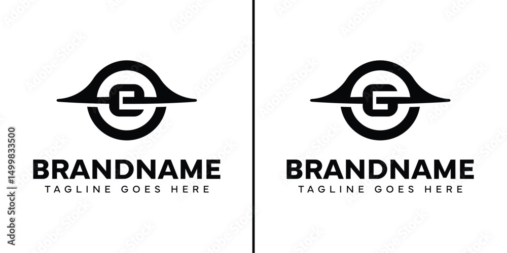 Naklejka premium Letter E and G Black Hole Logo, symbolizing mystery, depth, and powerful energy