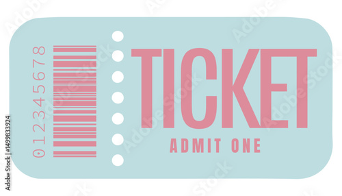 Admit one ticket, Retro Ticket	