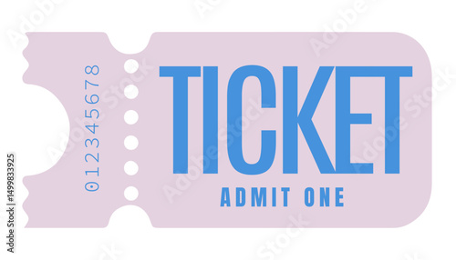 Admit one ticket, Vintage Ticket	