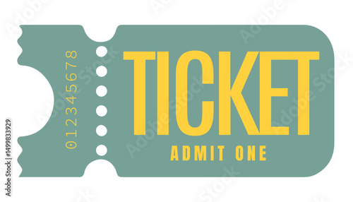Admit one ticket, Ticket	
