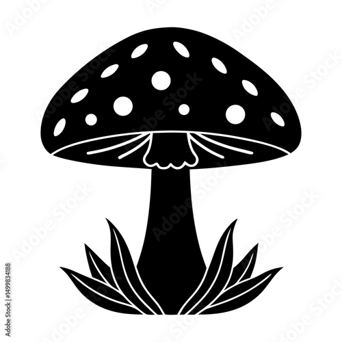 Toadstool Silhouette vector illustration