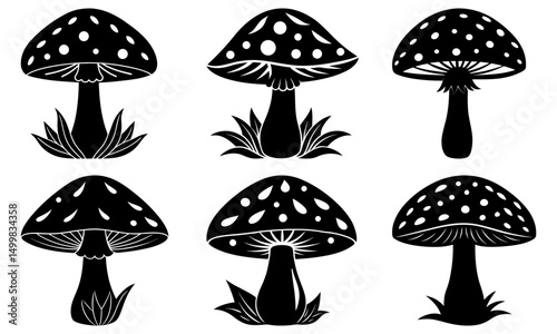Toadstool Silhouette vector illustration