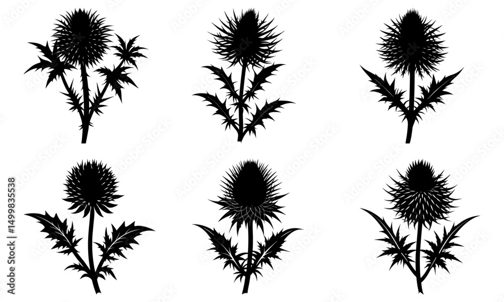 custom made wallpaper toronto digitalThistle Silhouette vector illustration