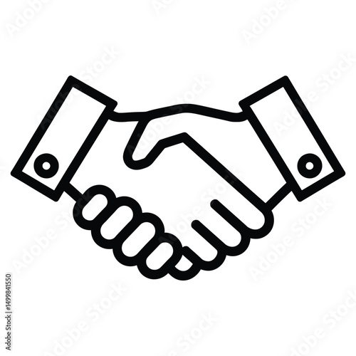 handshake icon vector illustration