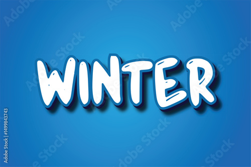 Winter text effect design 