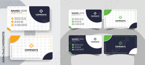 Creative Modern Corporate Business Card Template with Minimal Style