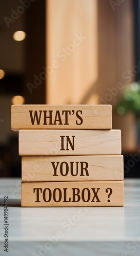 Wooden blocks spelling out 