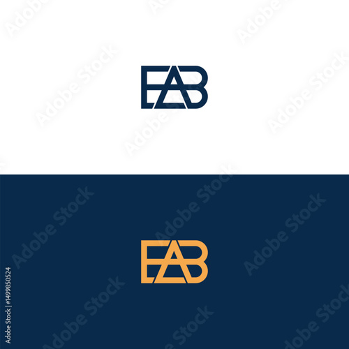 Creative Innovative Initial Letter logo EAB MODERN LOGO
