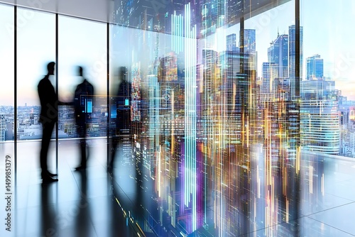 Wallpaper Mural Digital collaboration among young entrepreneurs in modern studio urban landscape professional development innovative environment Torontodigital.ca