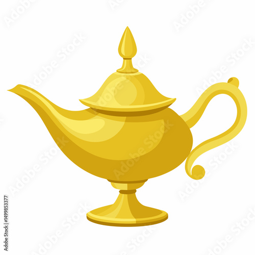 magic lamp isolated on white