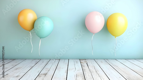 Pastel Balloons Decorated Room