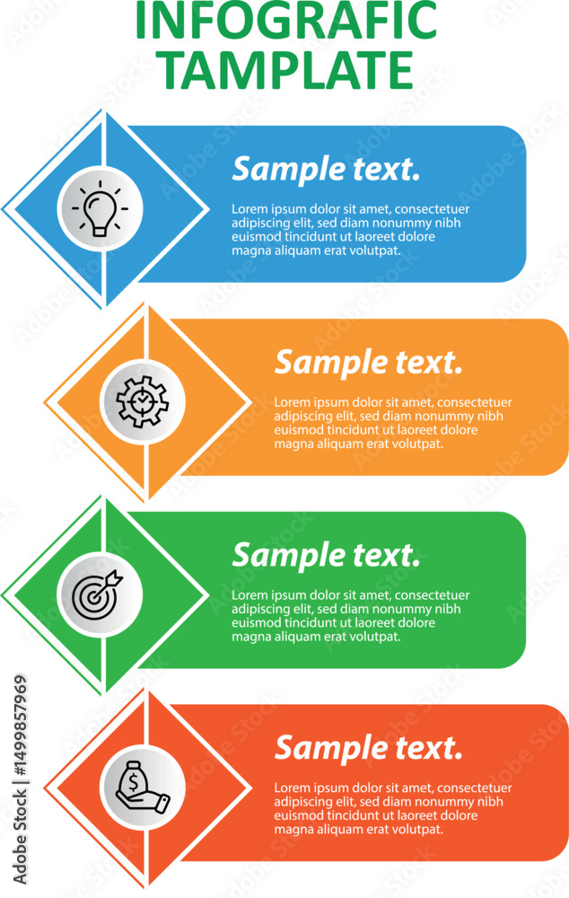 Fototapeta premium Fully Editable Vector Infographic for Business Concept and Web Presentation Layout