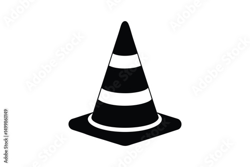 Traffic cone silhouette vector bundle  illustration, Traffic cone silhouette 