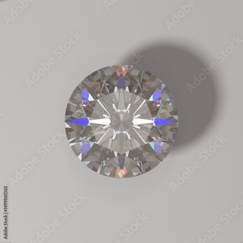 Luxury round brilliant cut diamond glitter