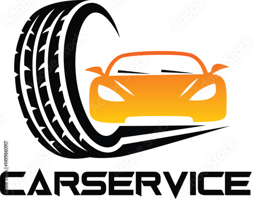 Good and fast car service vector logo